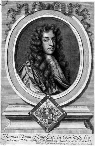 Thomas Thynne af Longleat (1648-82), graveret af Robert White (1645-1703) (gravering) af Godfrey (after) Kneller
