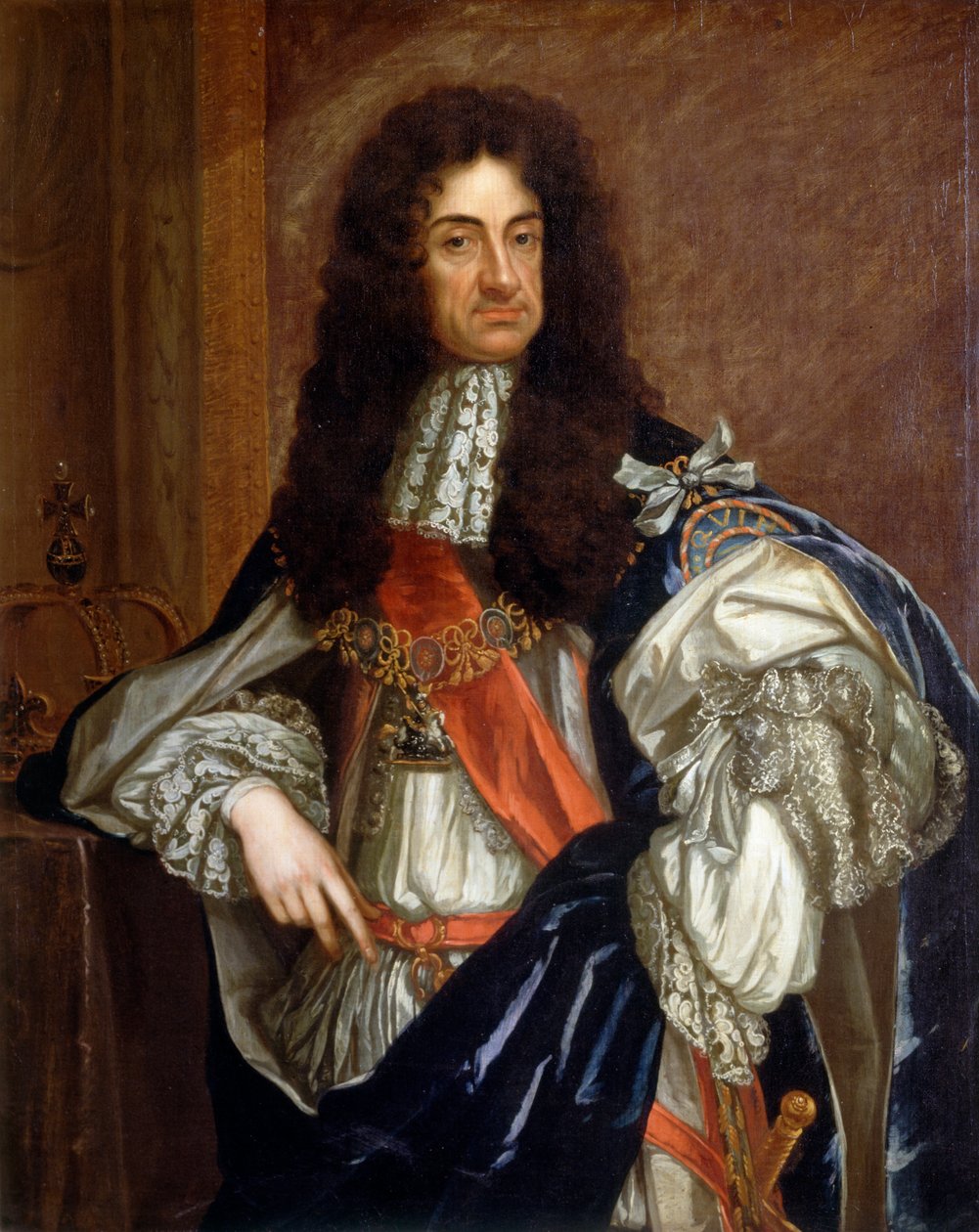 Charles II (olie på lærred) af Godfrey (studio of) Kneller