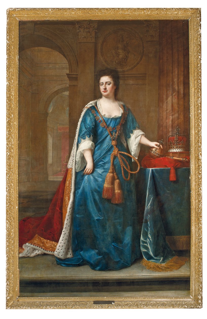 Kuningatar Annen muotokuva (1665-1714) af Godfrey (studio of) Kneller
