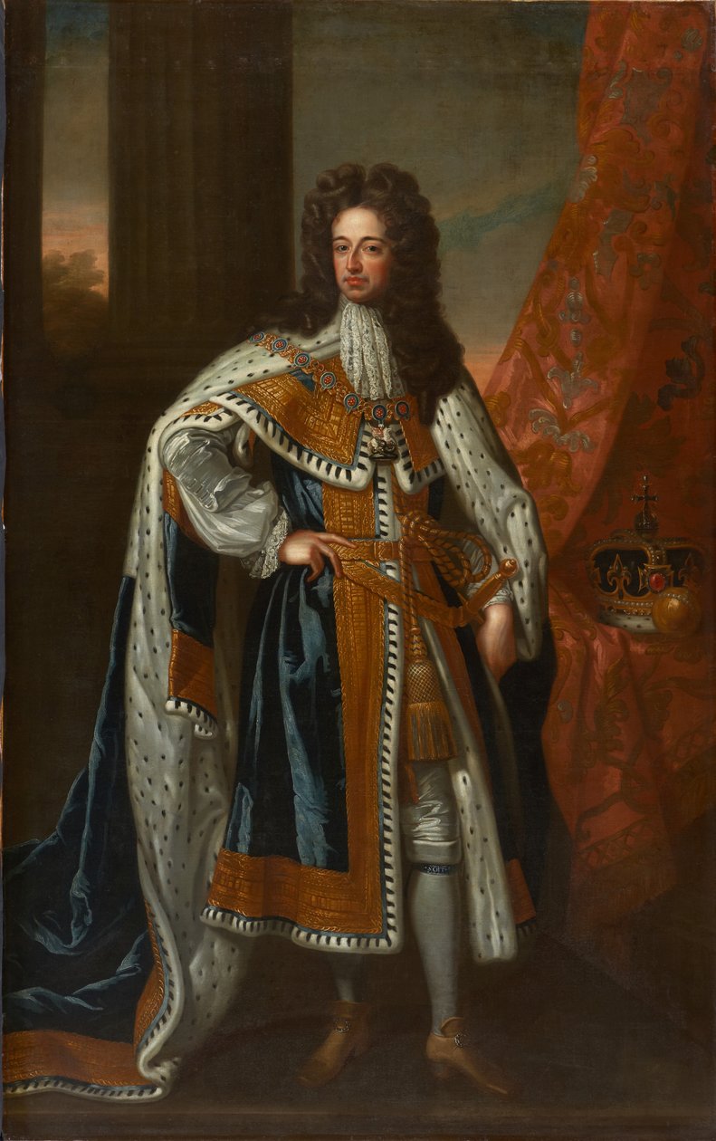 Statsportræt af kong Vilhelm III (olie på lærred) af Godfrey (studio of) Kneller