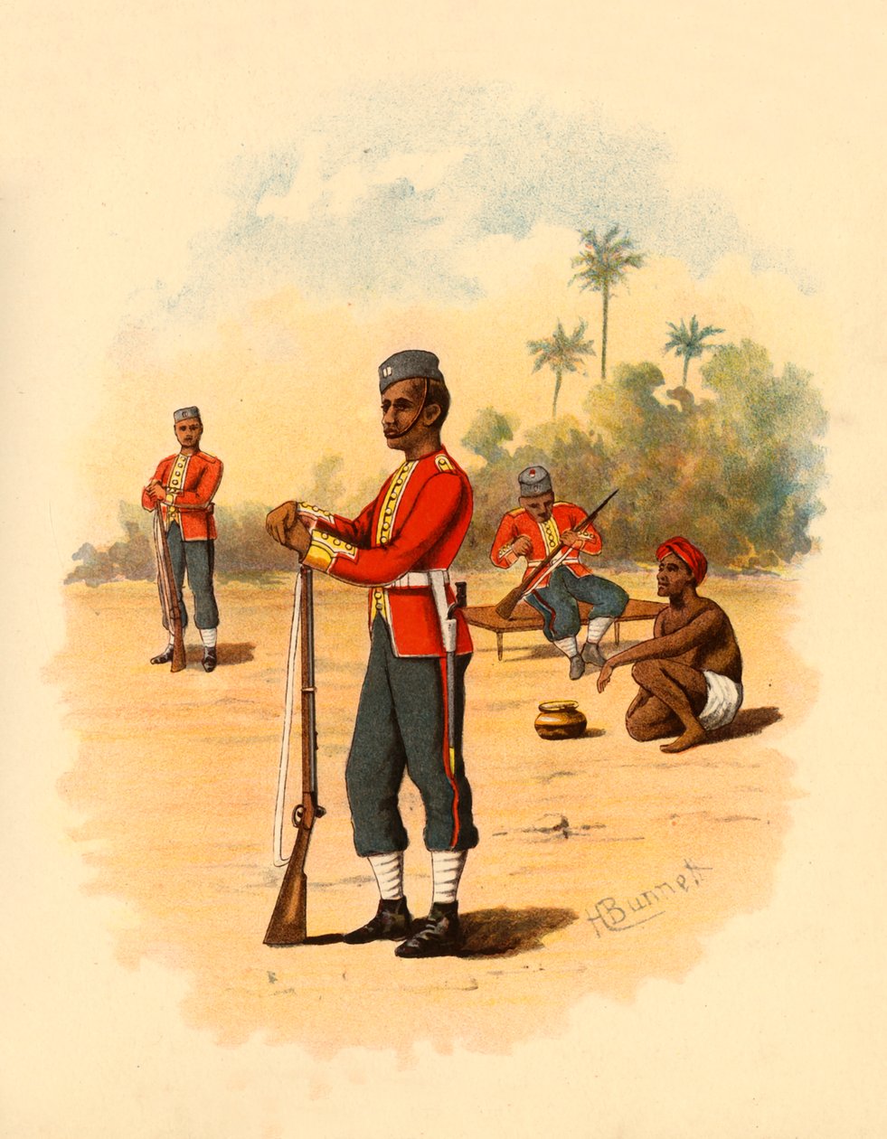 11. bengalske indfødte infanteri, 1890. af Godfrey Douglas Giles