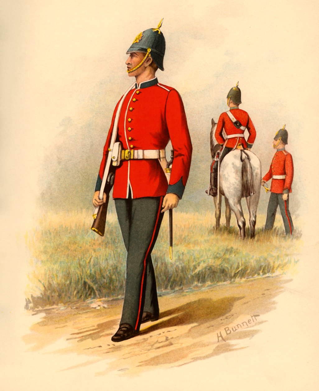 1. Bataljon West Melbourne Victorian Infantry, 1890. af Godfrey Douglas Giles