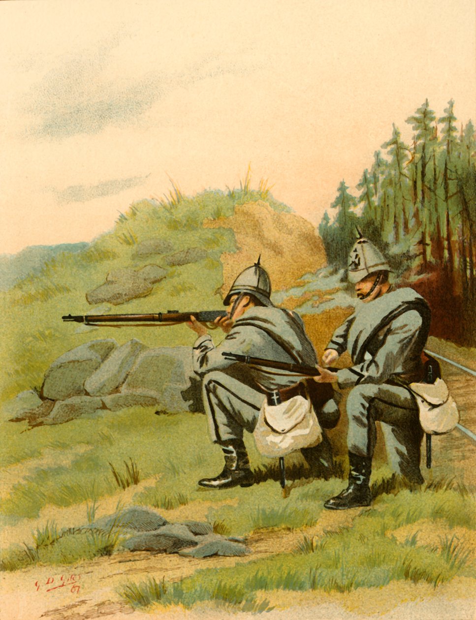The 20th Middlesex Artists - Volunteers, 1890. af Godfrey Douglas Giles
