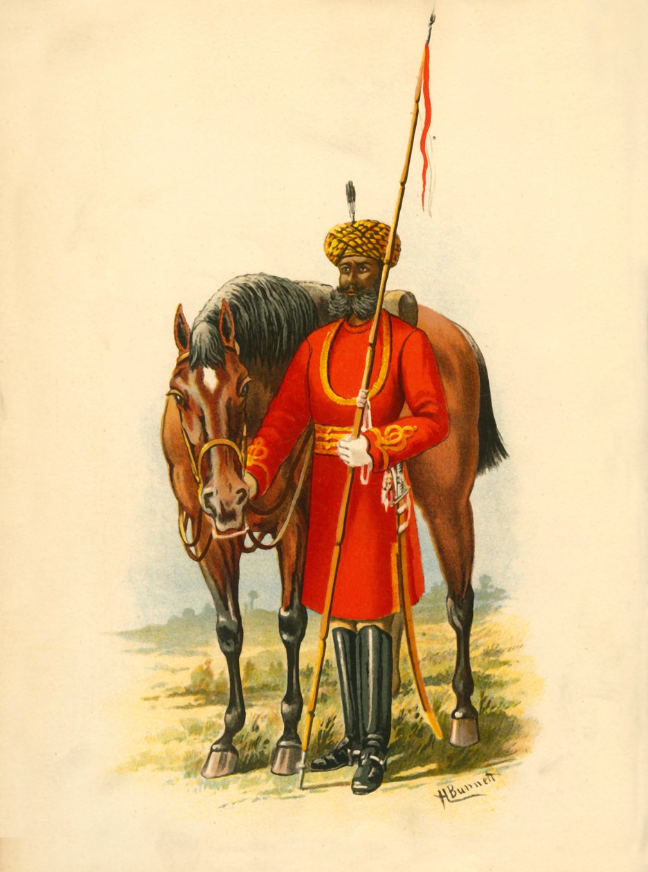 Generalguvernørens kropsvagt, Calcutta, 1890. af Godfrey Douglas Giles