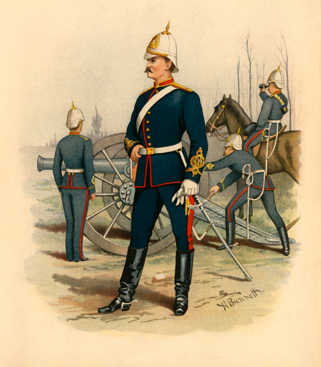 Victoriansk artilleri, 1890. af Godfrey Douglas Giles