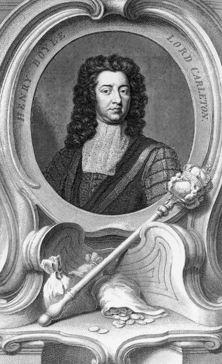 Henry Boyle, Lord Carleton graveret af Jacobus Houbraken, 1740 af Godfrey Kneller