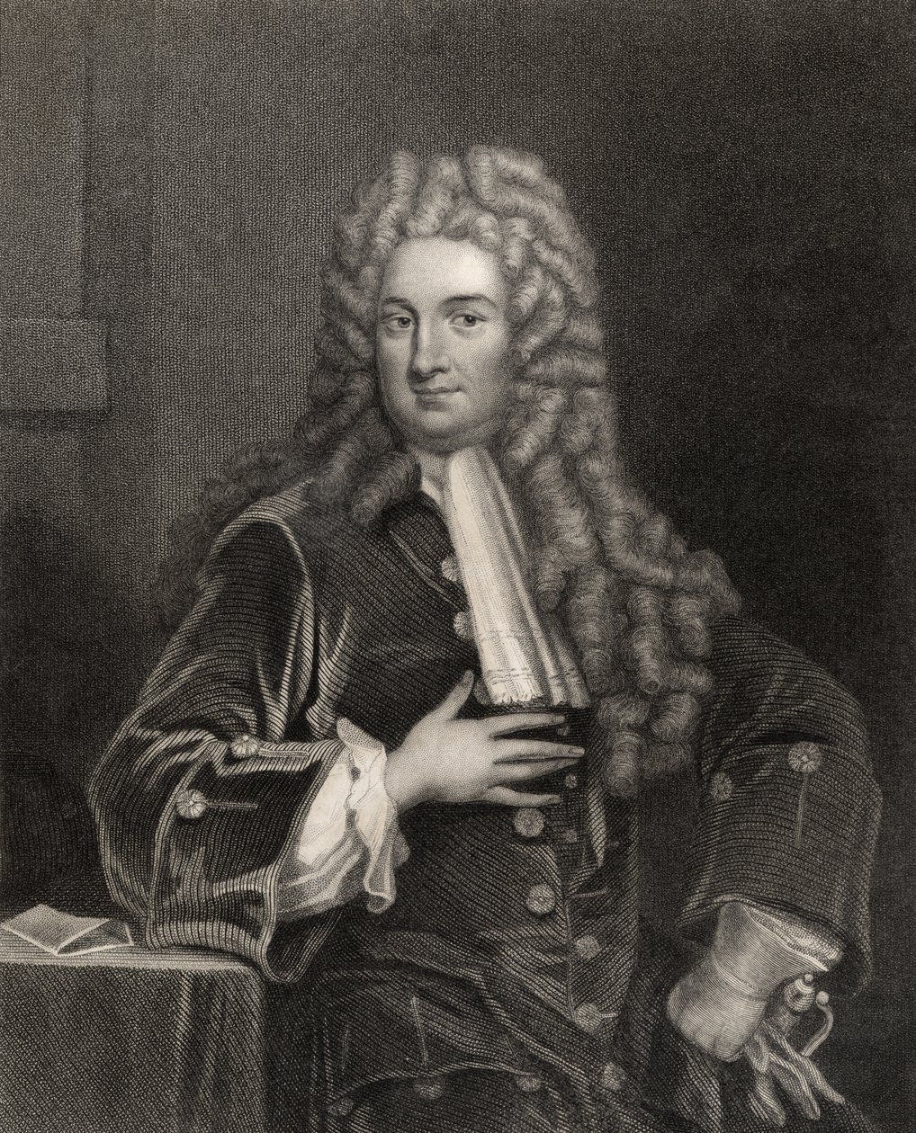 John Radcliffe, graveret af H. Cook, fra "The National Portrait Gallery, Volume I", udgivet omkring 1820 af Godfrey Kneller