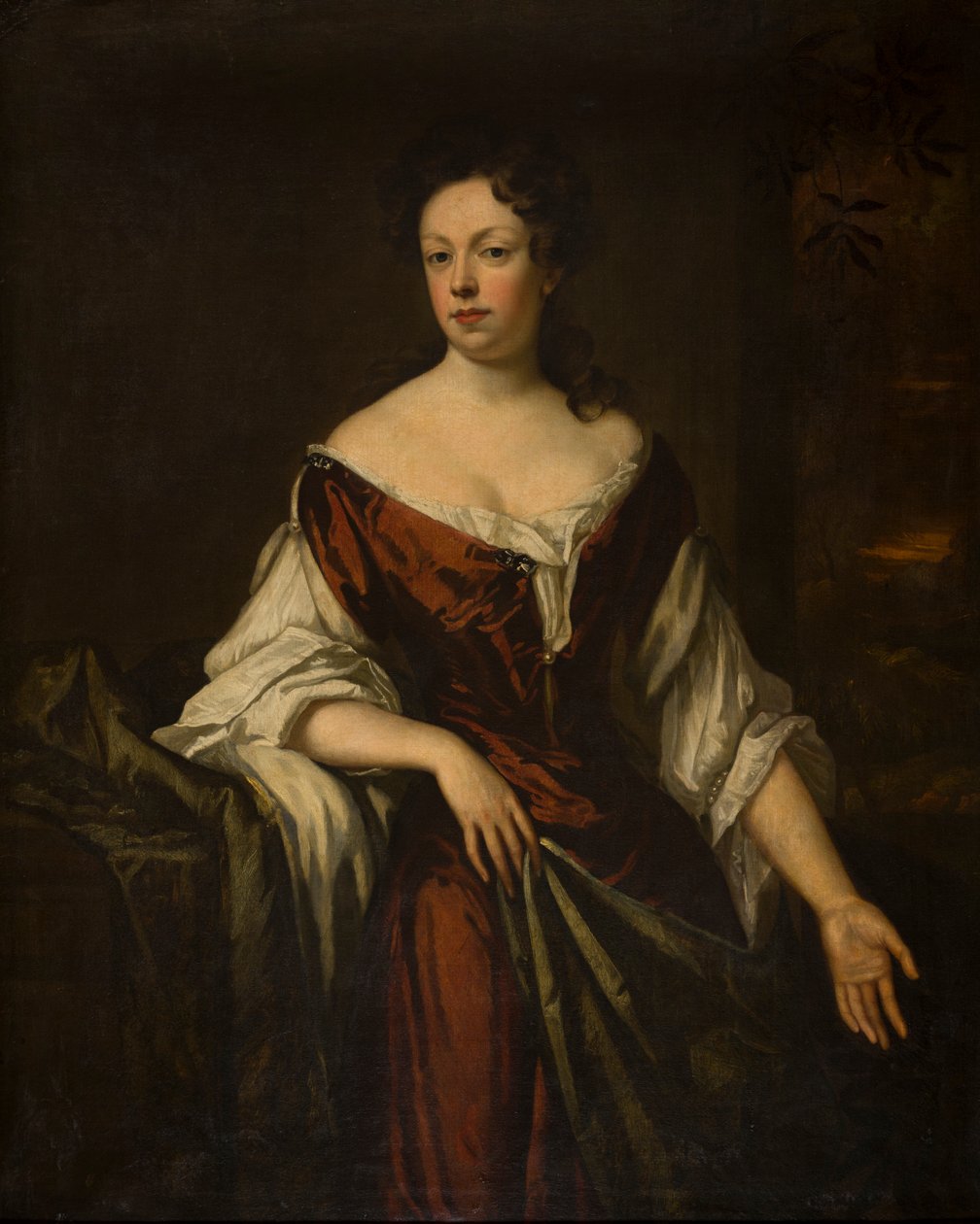 Portræt af en dame, ca. 1666-1723 (olie på lærred) af Godfrey Kneller