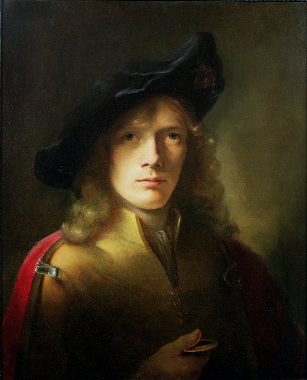 Portræt af en ung mand med en medalje af Godfrey Kneller