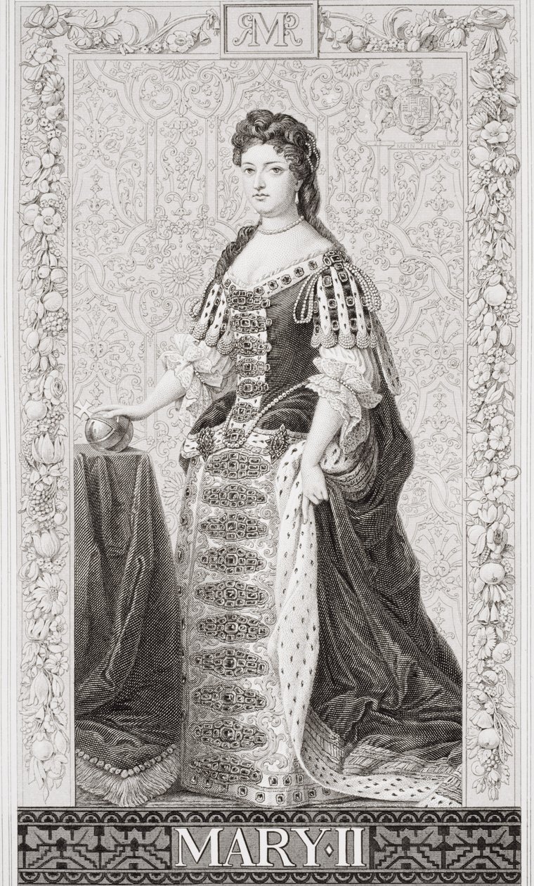 Queen Mary II (1662-94) fra `Illustrationer af engelsk og skotsk historie