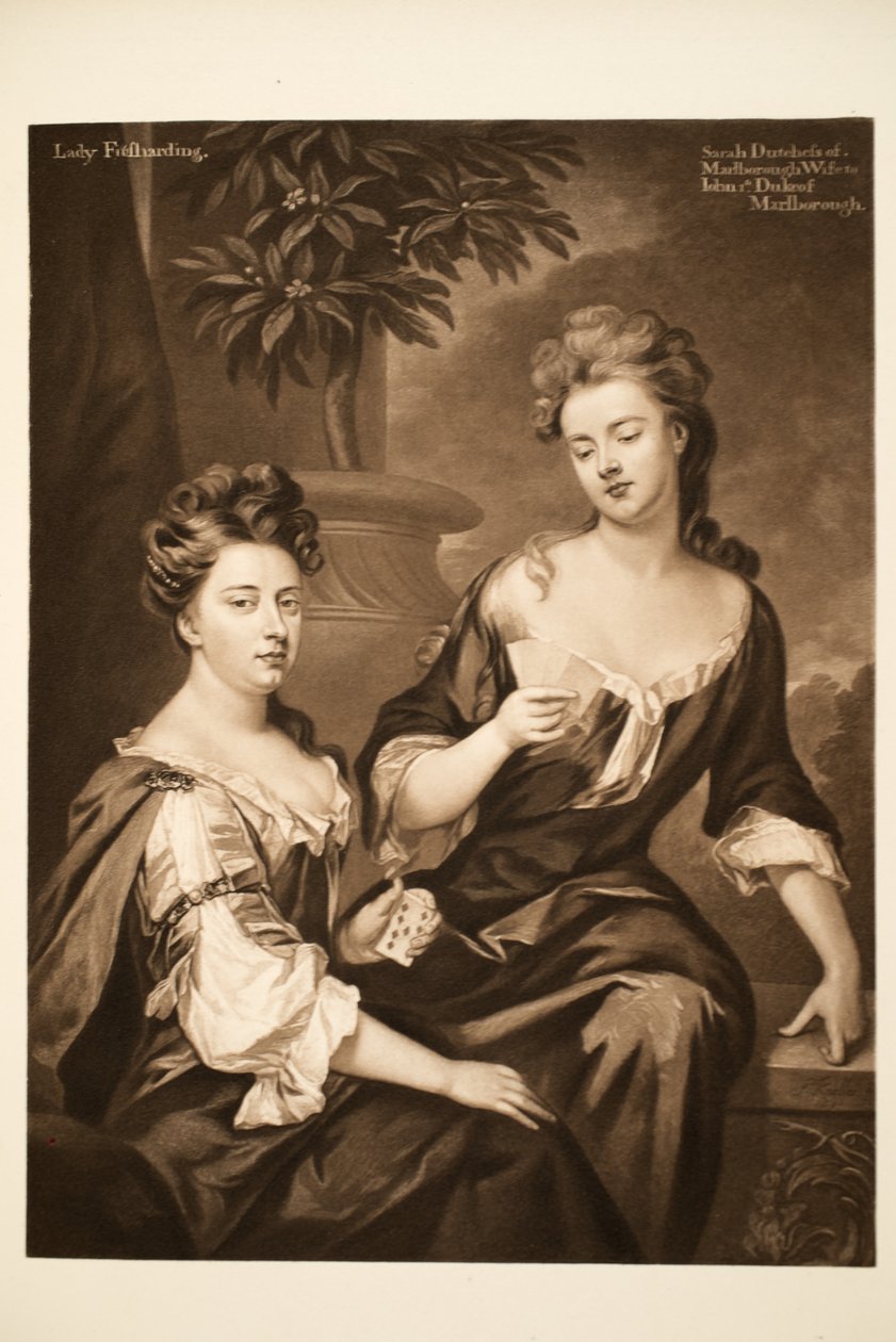 Sarah, hertuginde af Marlborough og Lady Fitzharding, pub. 1902 (collotype) af Godfrey Kneller