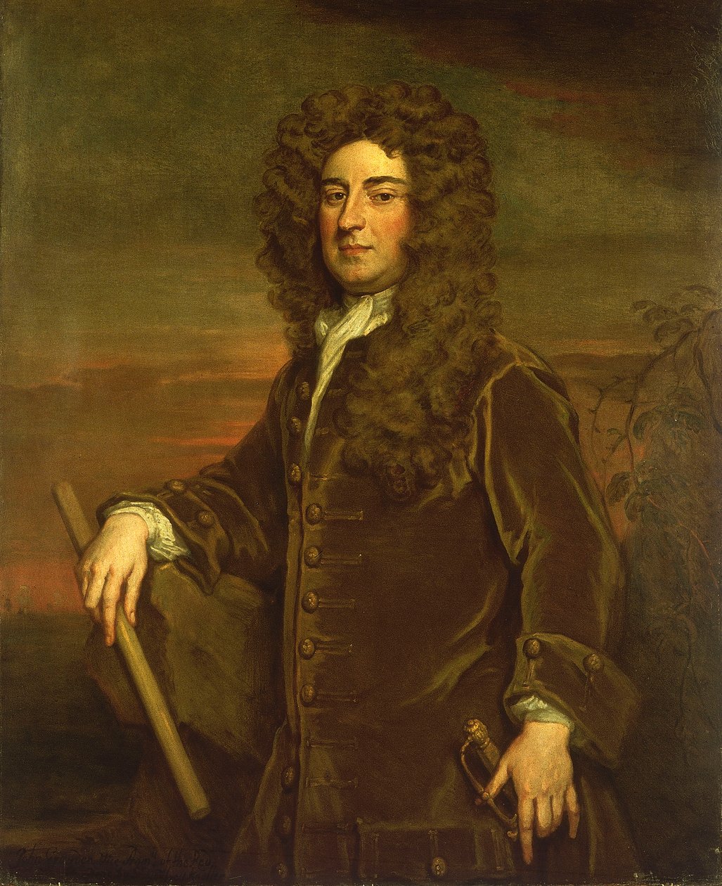 Viceadmiral John Graydon (ca. 1666-1726), slutningen af det 17. til begyndelsen af det 18. århundrede (oliemaleri) af Godfrey Kneller