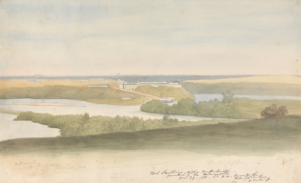 Fort Snelling af Godfrey Thomas Vigne