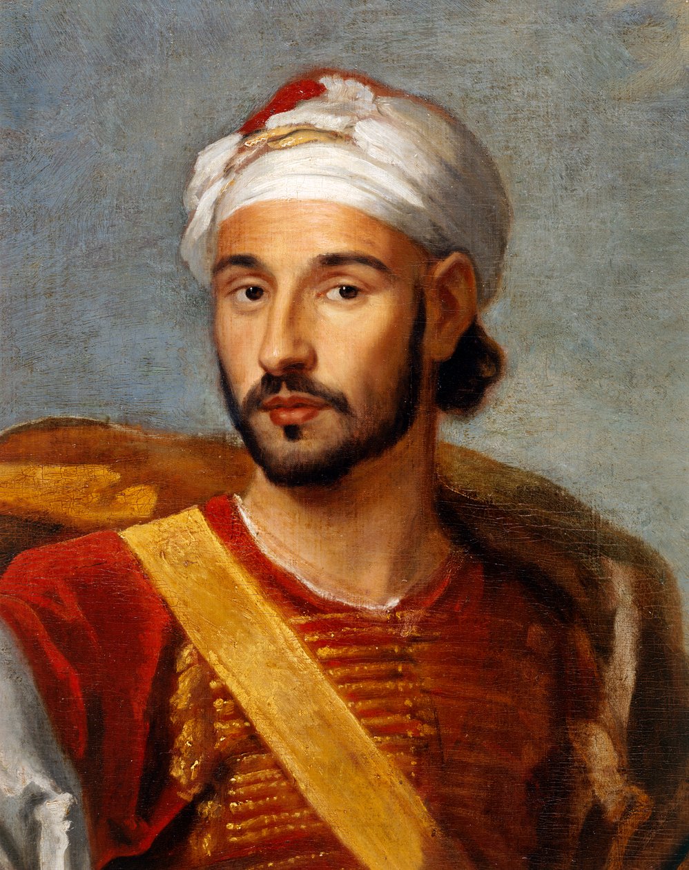 Detalje, Muhammad Ohadu, den marokkanske ambassadør af Godfrey and Wyck Jan (1640 1700) Kneller