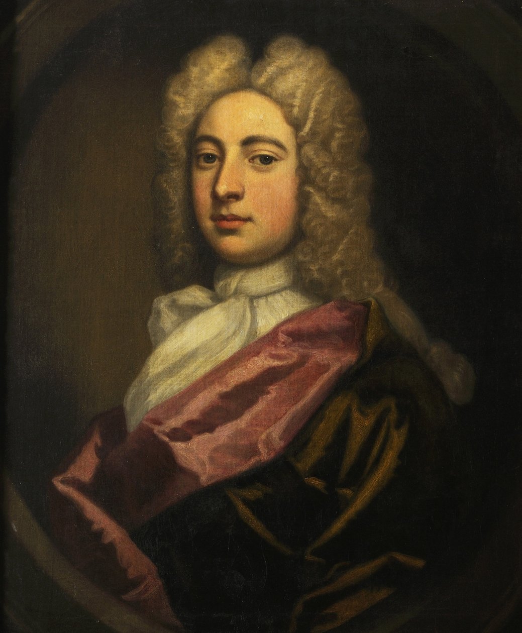 Portræt af en gentleman af Godfrey follower of Kneller