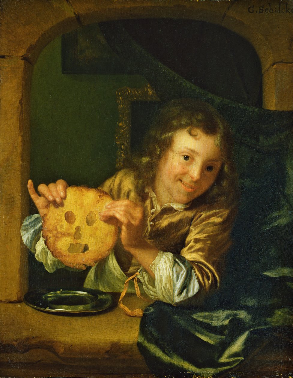 Dreng med pandekager af Godfried Schalcken