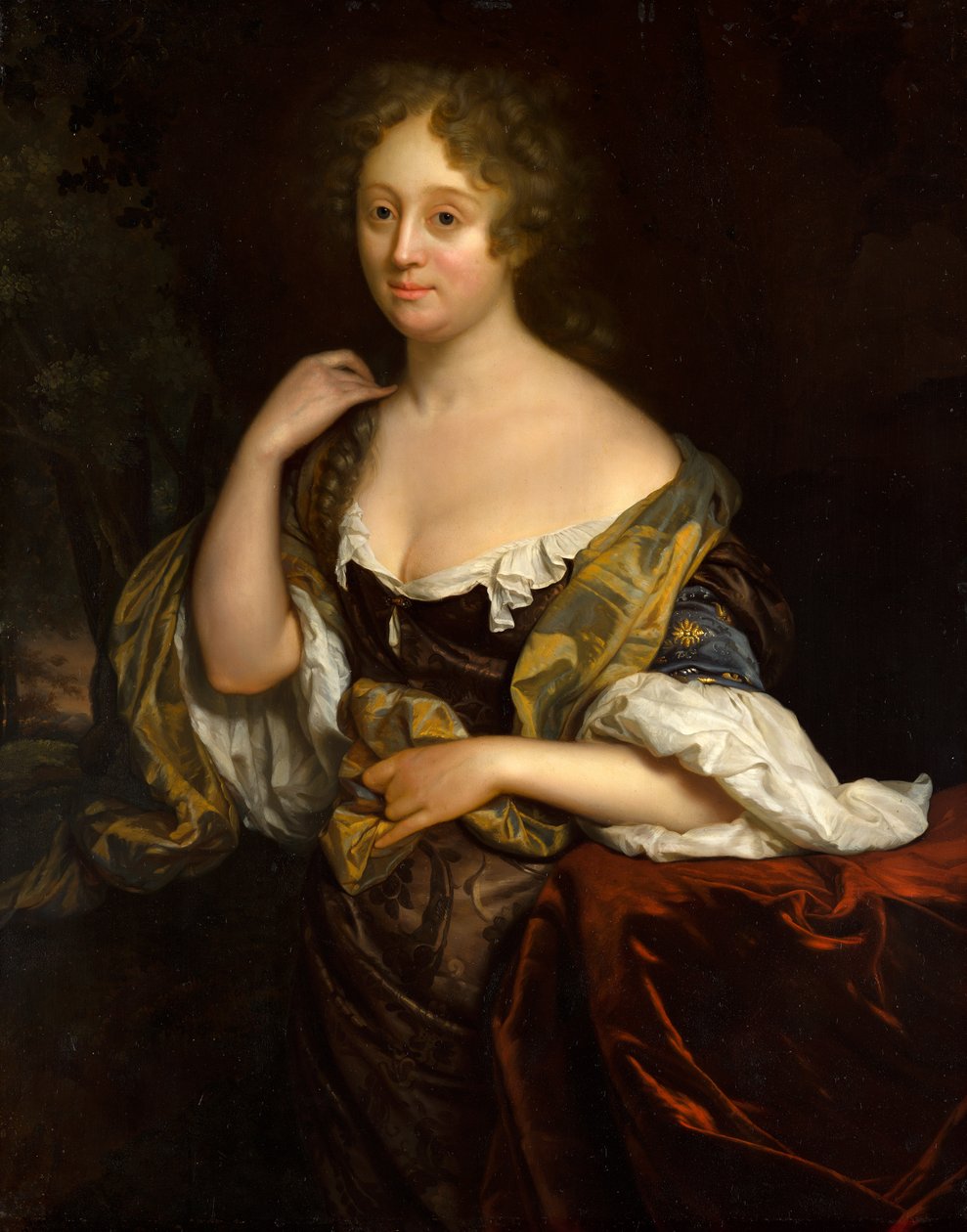 Portræt af Isabella Agneta Deutz af Godfried Schalcken