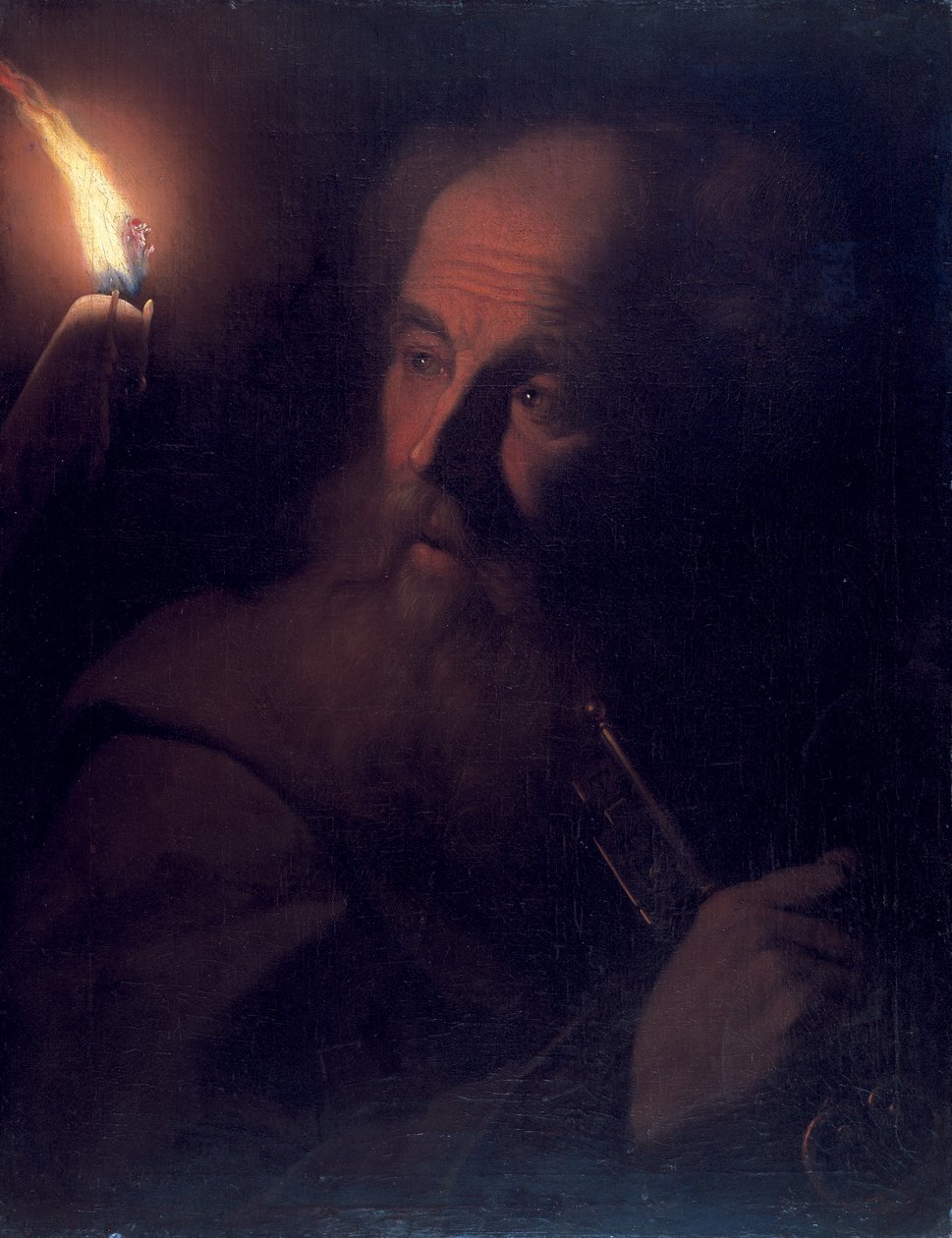 Sankt Peter ved stearinlys, ca.1700-06 af Godfried Schalcken