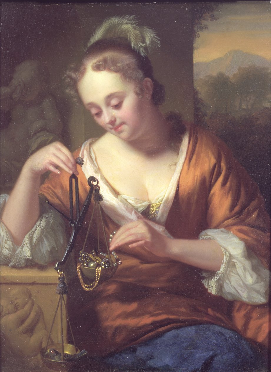 Allegory of Virtues and Riches, ca. 1667 (olie på kobber) af Godfried Schalcken