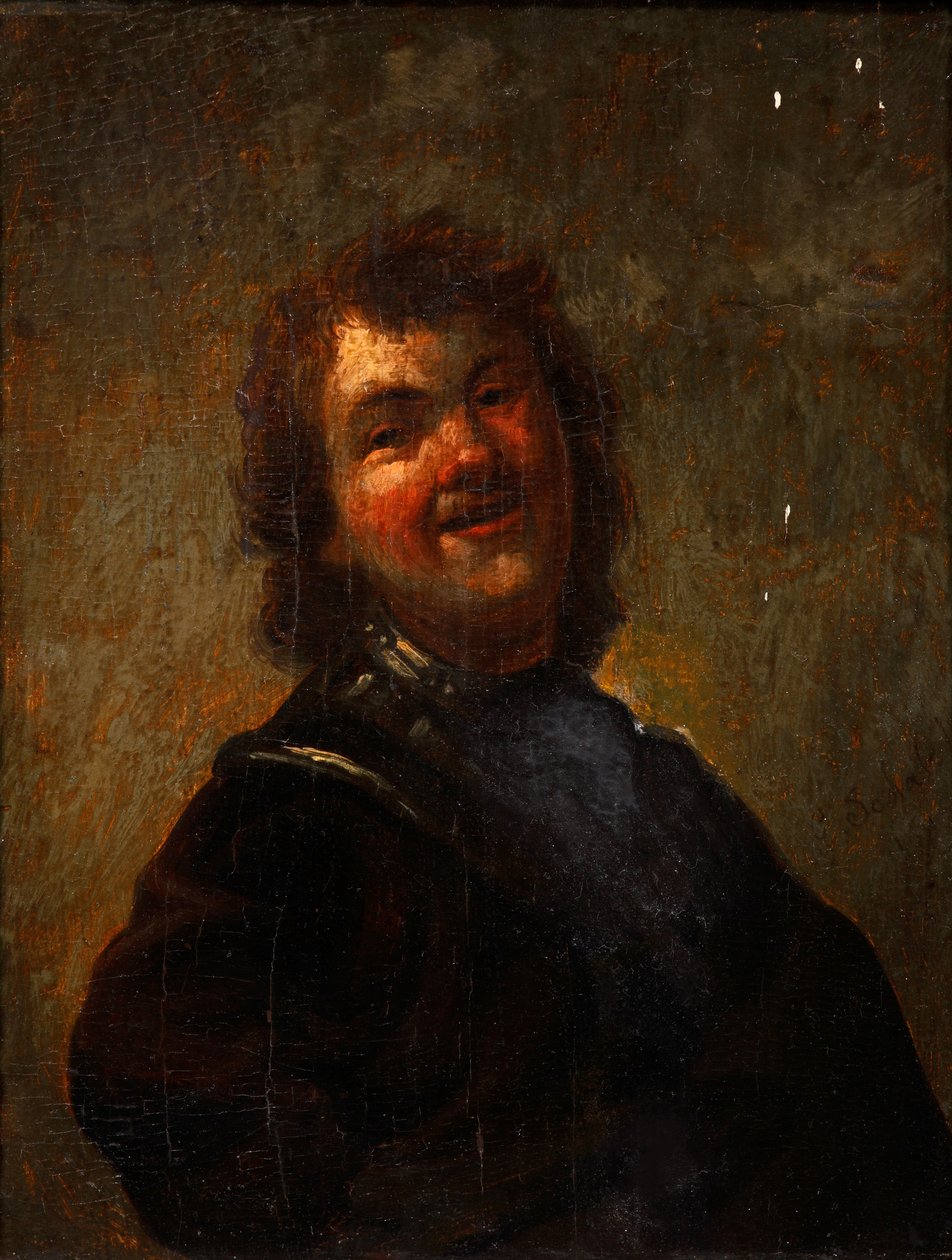 Rembrandt griner, 1658 af Godfried Cornelisz Schalcken