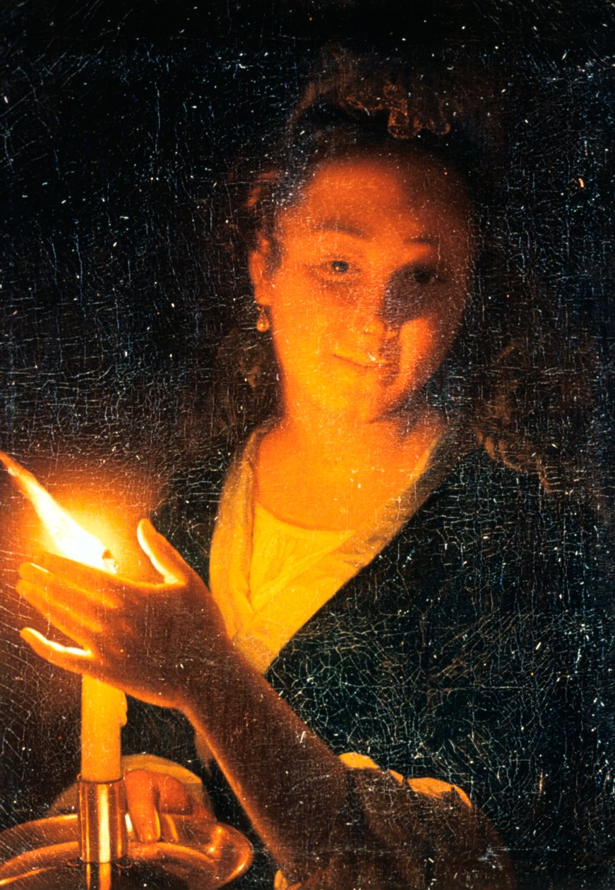 Kvinde med stearinlys, slutningen af 1660