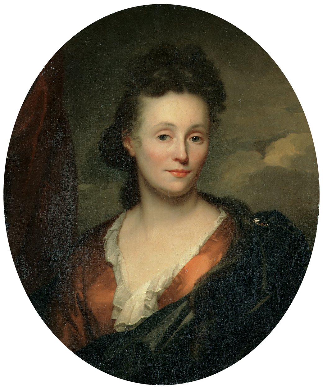 Portræt af kunstnerens kone, Francoise van Diemen af Godfried Schalcken