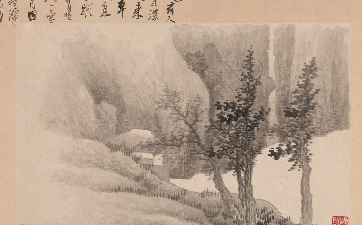 Landskaber med digte, 1688. af Gong Xian