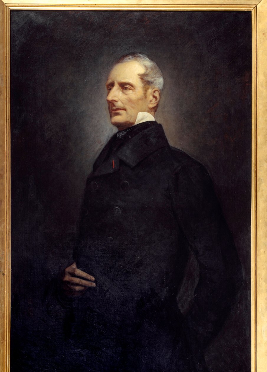 Portræt af Alphonse de Lamartine (1790 -1869) digter og politiker. Maleri af Gonzague Privat (1843 -?) af Gonzague Privat