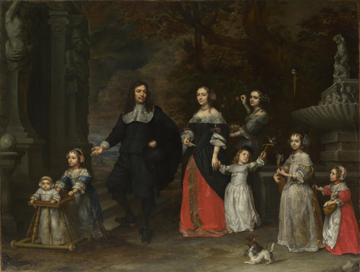 En familiegruppe, ca 1664. af Gonzales Coques