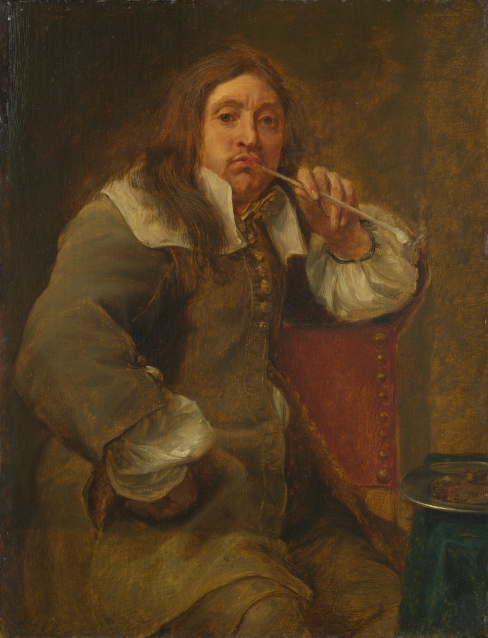 Lugtportræt af Lucas Faydherbe 1617-1697. Fra serien De fem sanser, før 1661. af Gonzales Coques