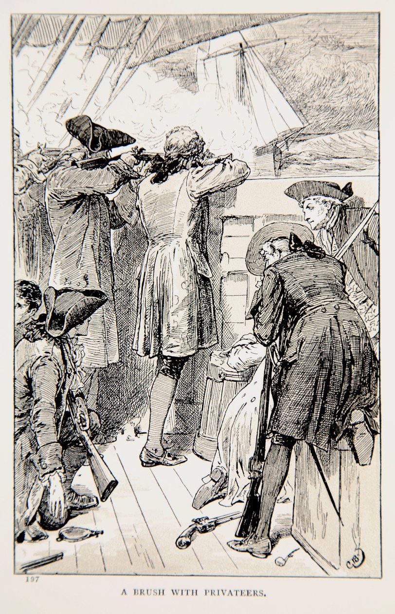 En pensel med Privateers, en illustration fra 