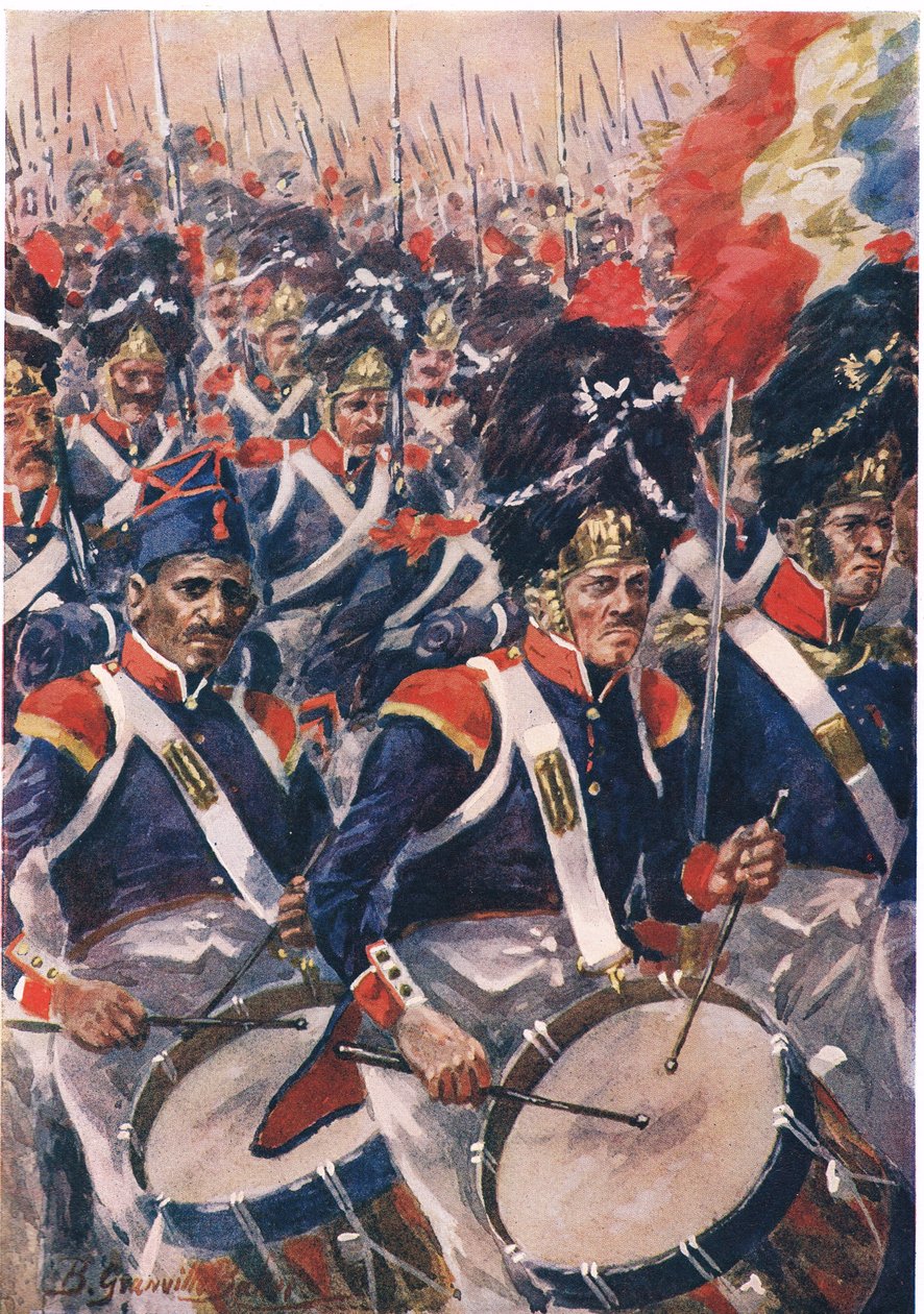 Franskmændenes fremmarch ved Barrosa, illustration fra 