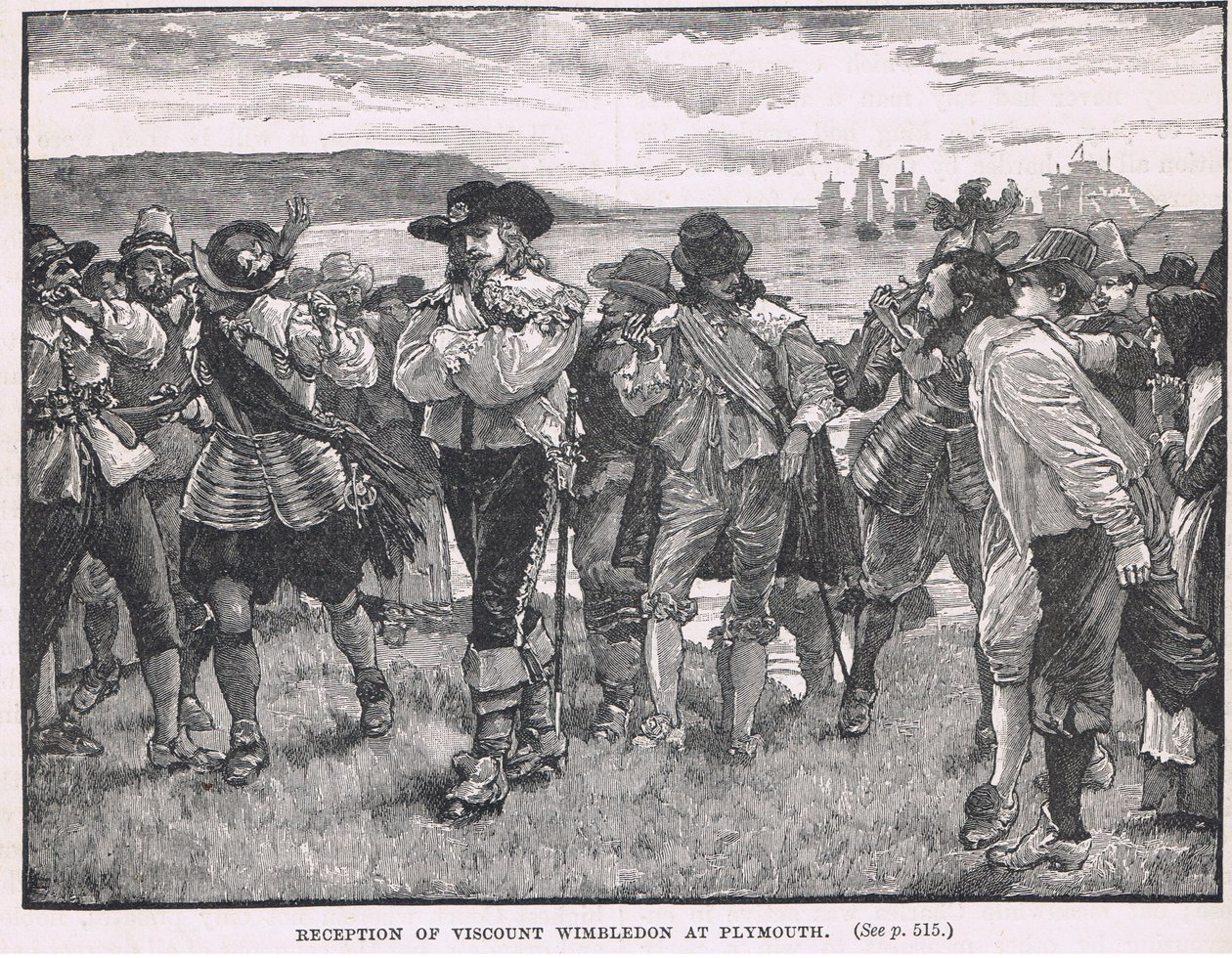 Modtagelse af Viscount Wimbledon i Plymouth 1626 af Gordon Frederick Browne