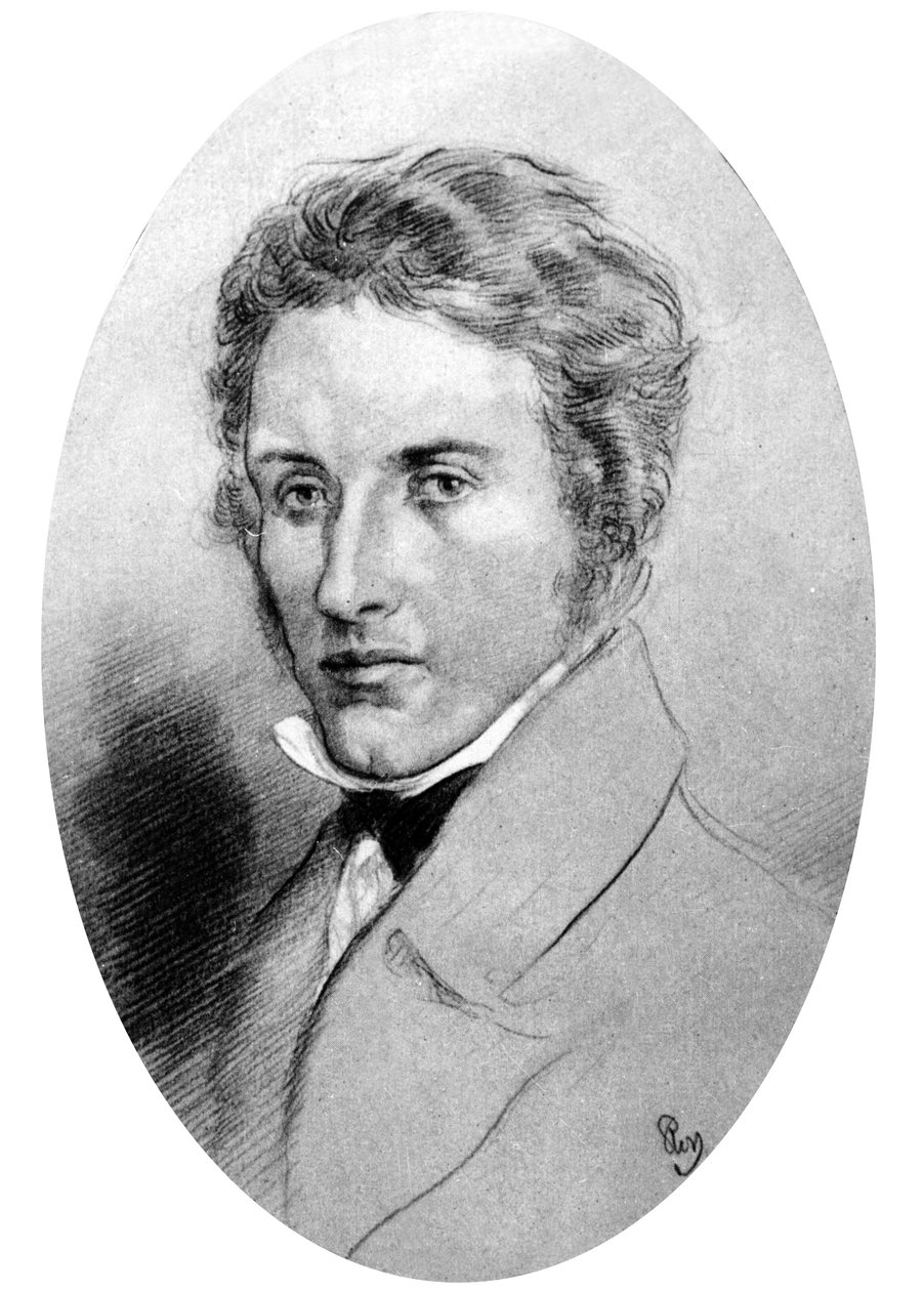 Percy Bysshe Shelley (litho) af Gordon (after) Ross