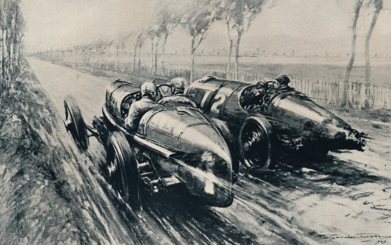 Racing til Grand Prix, Strasbourg 1922, 1937 af Gordon Crosby