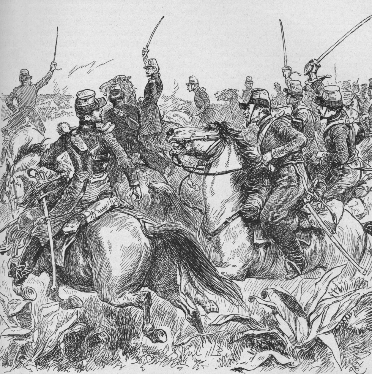 Fanget af et modigt slag Abd-El-Kadrs Smalah, 1902 af Gordon Frederick Browne
