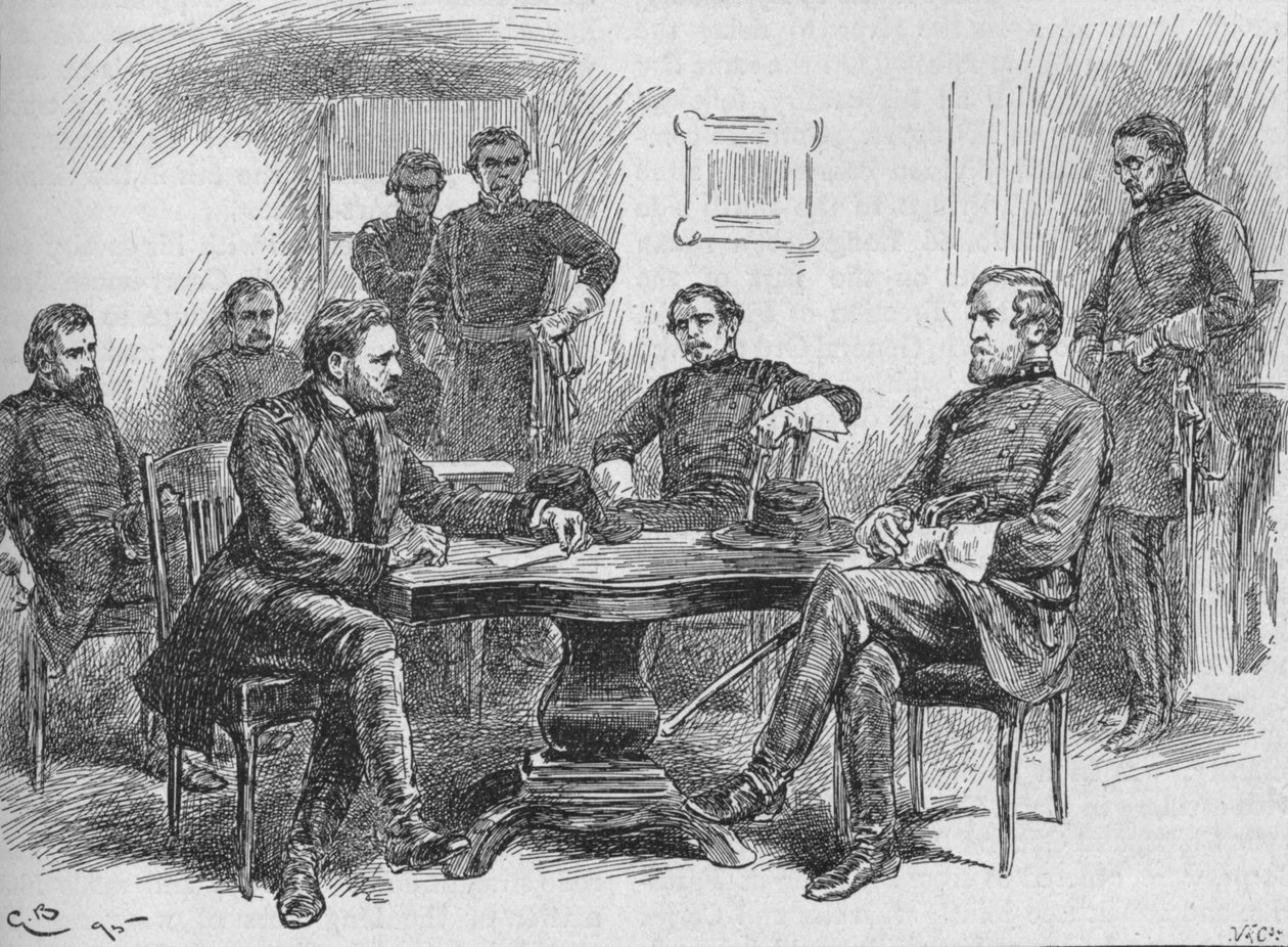 General Grant Reading The Terms of Surrender, 1895, 1902 af Gordon Frederick Browne