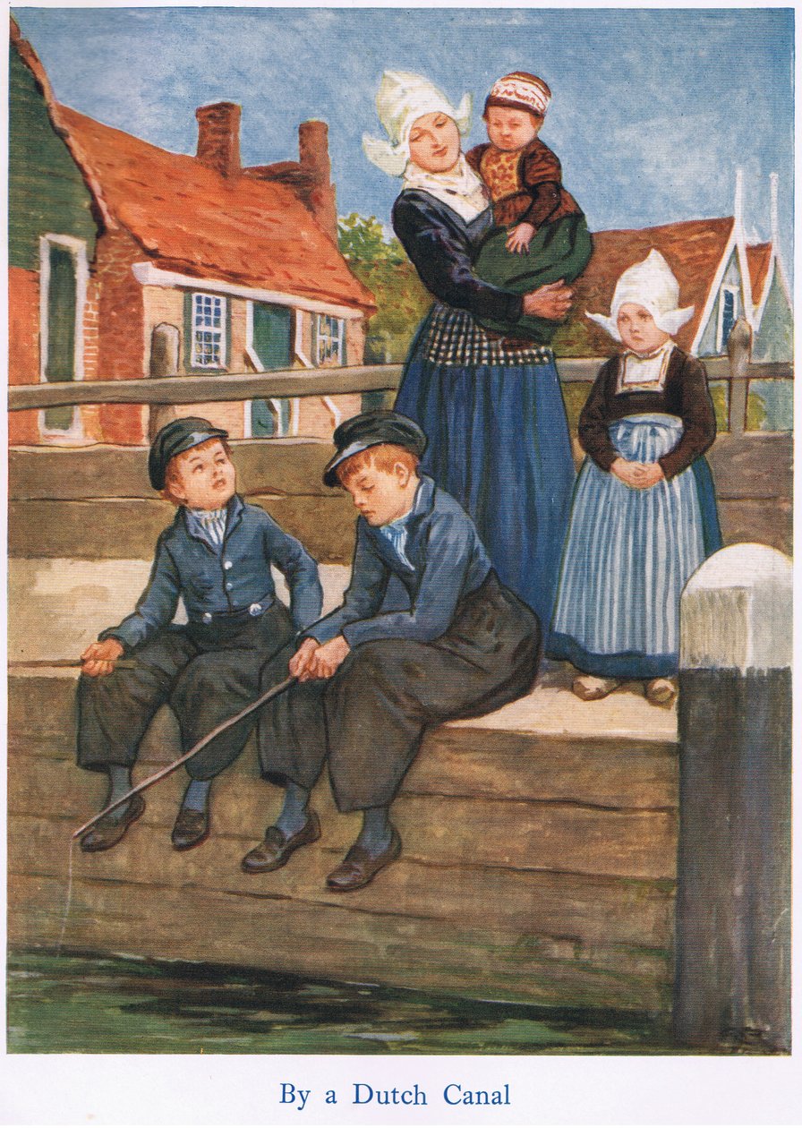 Holland: Ved en hollandsk kanal af Gordon Frederick Browne