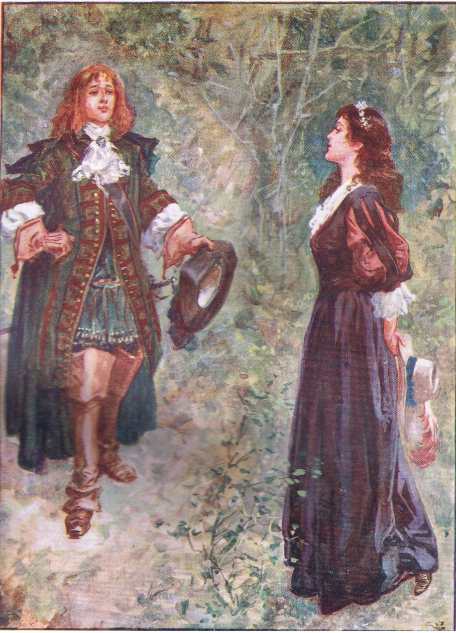 "Nu er jeg til din smag fætter?", fra Lorna Doone pub.by W & R Chambers Ltd, 1921 af Gordon Frederick Browne