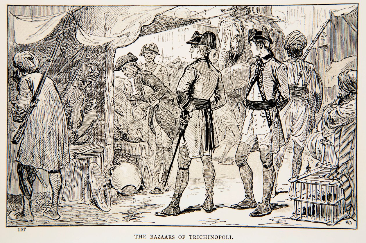The Bazaars of Trichinopoli, en illustration fra 