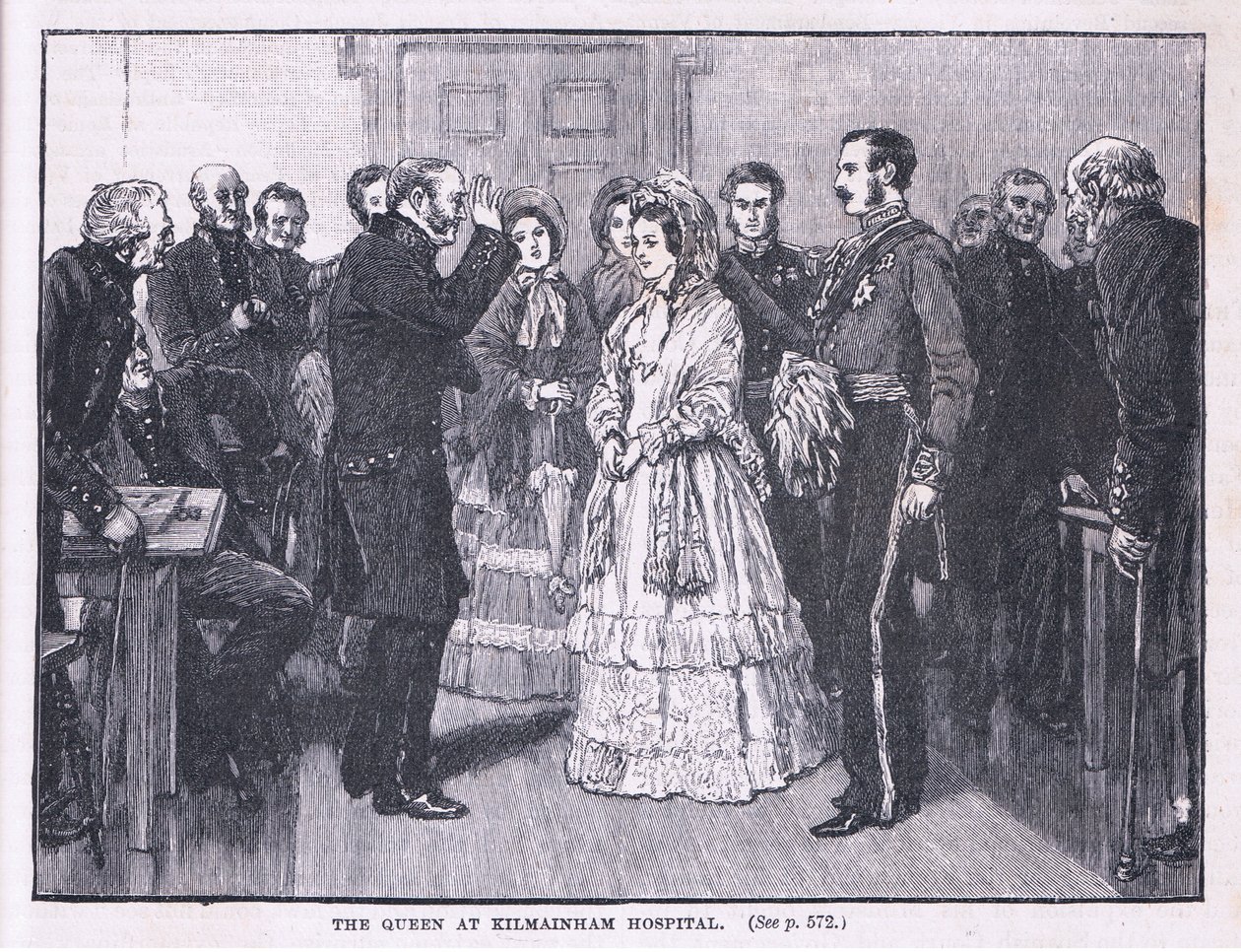 Dronningen på Kilmainham hospital AD 1849 af Gordon Frederick Browne