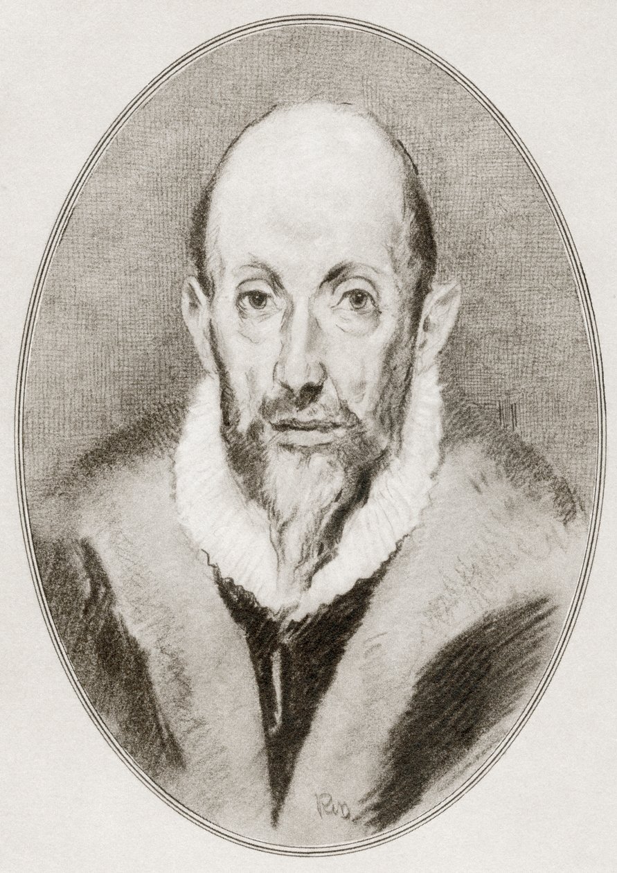 Domenikos Theotokopoulos, El Greco, fra levende biografier om store malere. af Gordon Ross