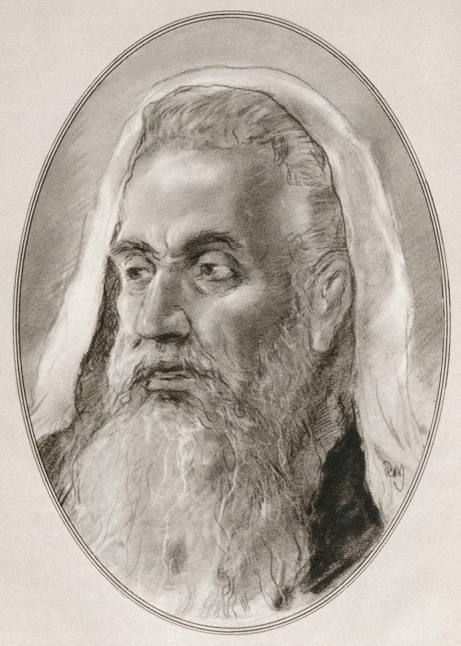 Esajas, jødisk profet fra det 8. århundrede f.Kr., fra Living Biography of Religious Leaders af Gordon Ross