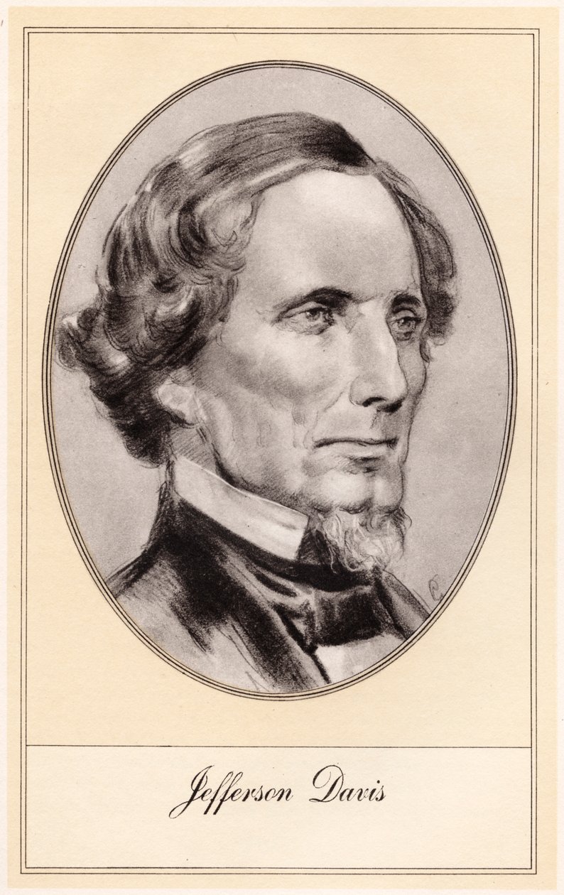Jefferson Davis, amerikansk soldat og politiker, begyndelsen af det 20. århundrede af Gordon Ross