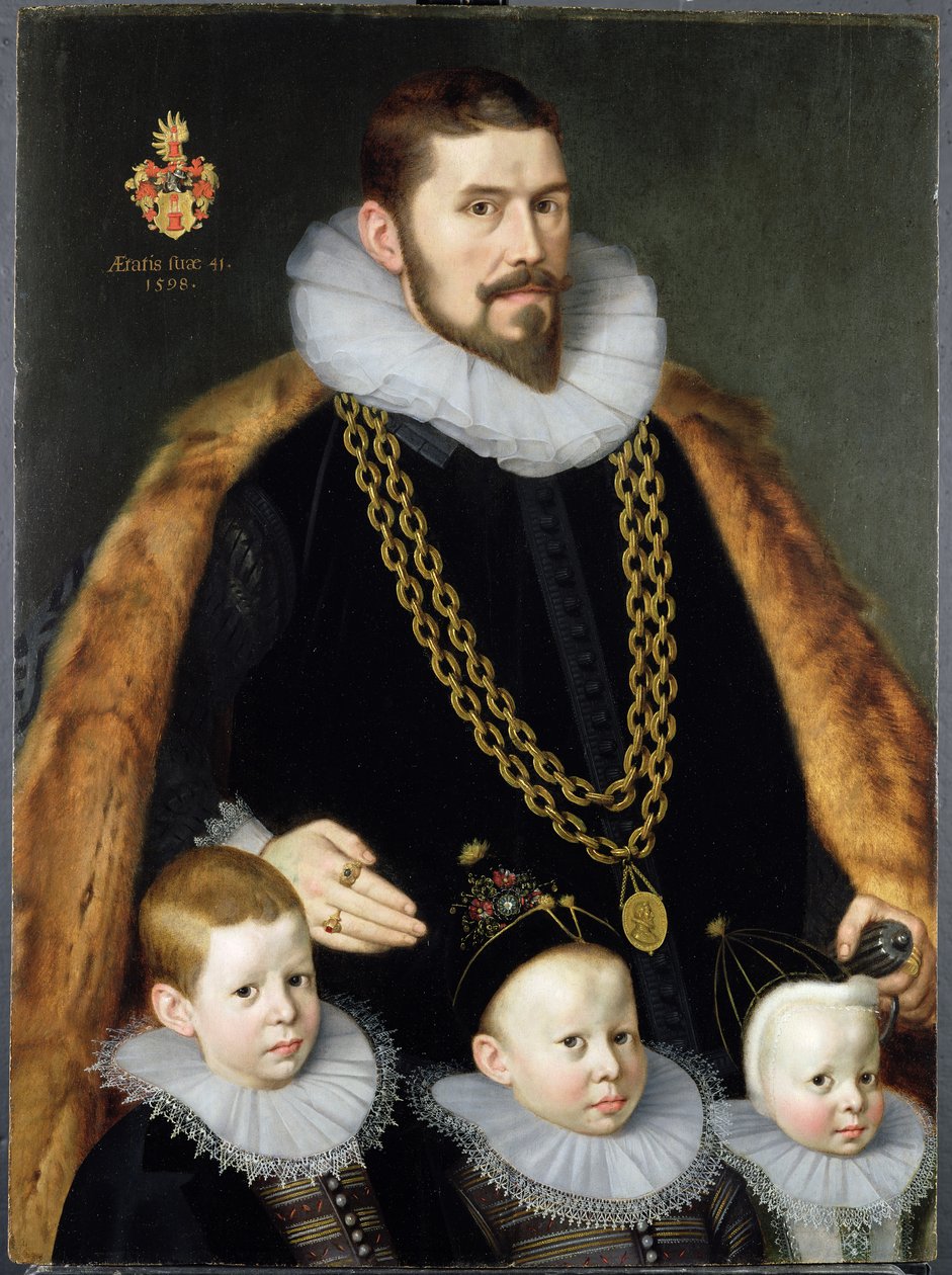 Et par familieportrætter, 1598 (for par se 228145) af Gortzius Geldorp