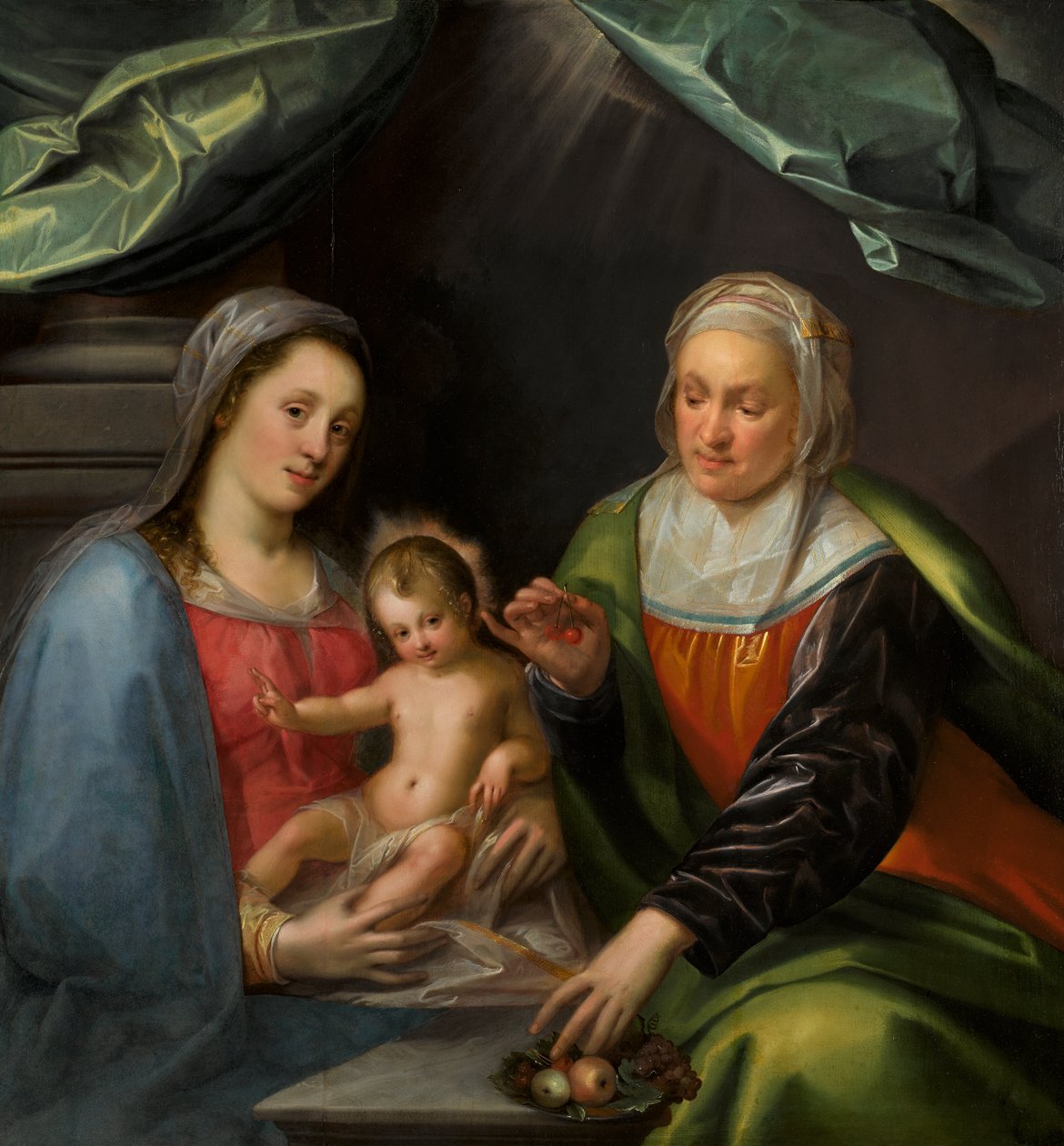 Jomfru og barn med Sankt Anna af Gortzius Geldorp