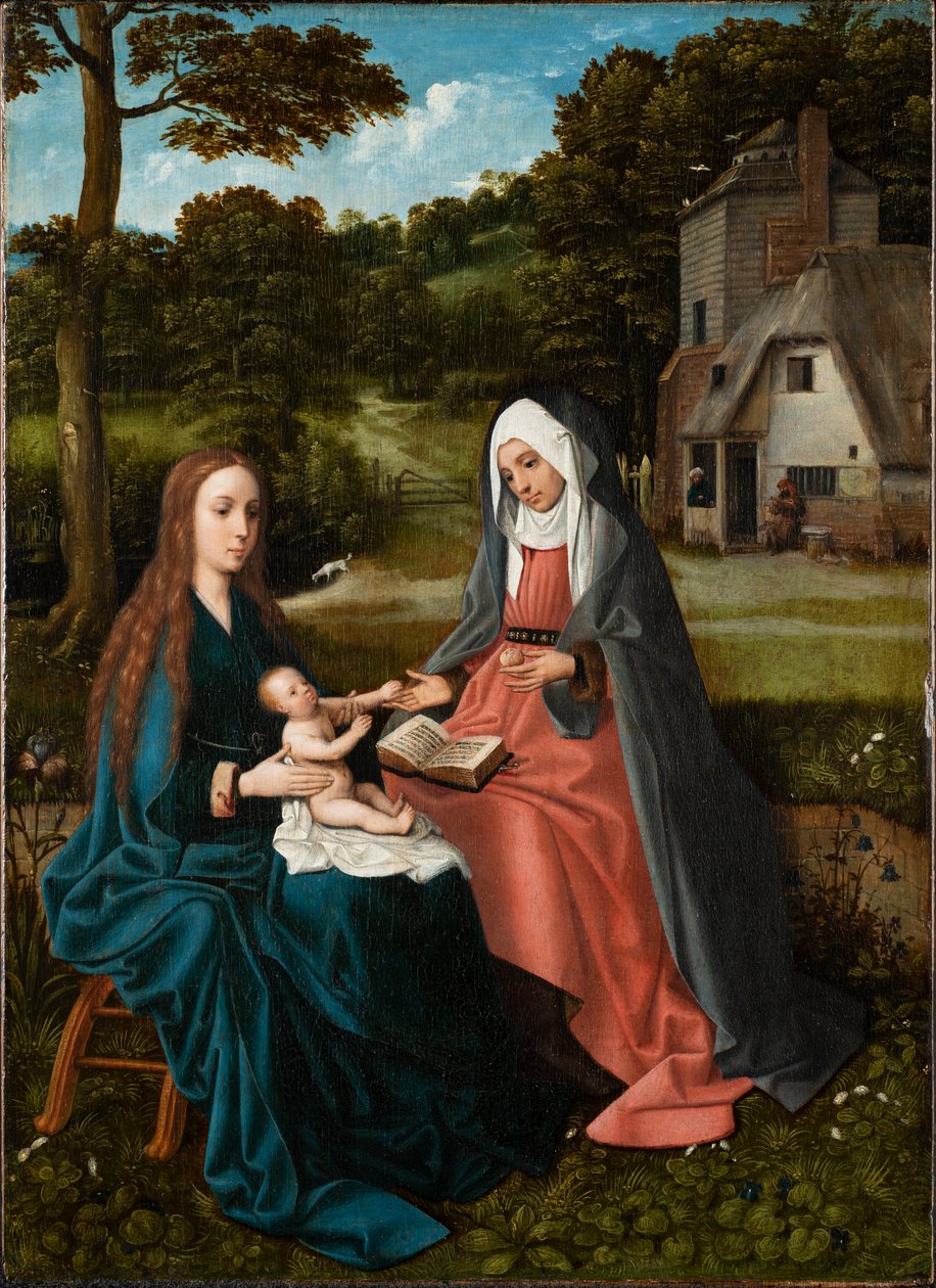 Madonna med barn og Sankt Anna. af Goswin van der Weyden