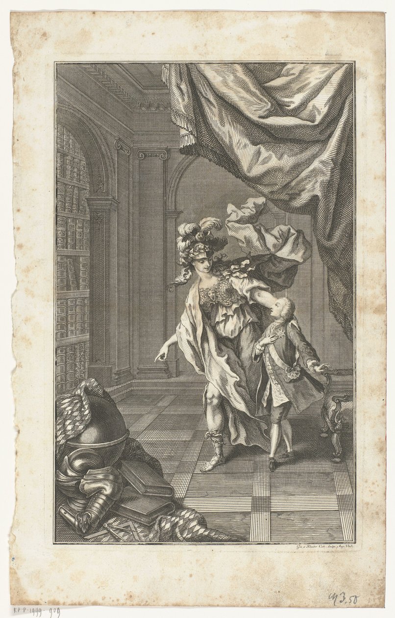 Maximilian III Joseph akkompagneret af Minerva af Gottfried Bernhard Götz