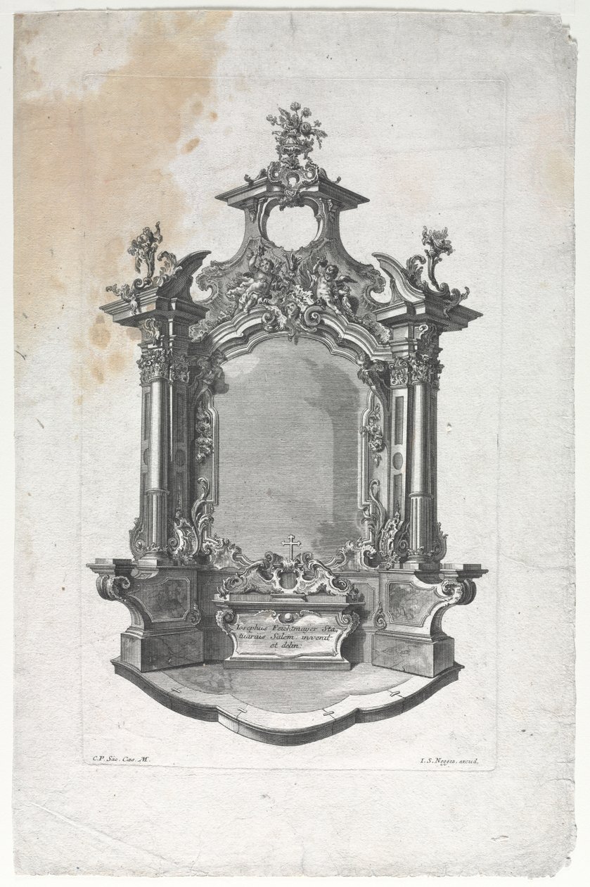 Model til alter for træskærere af Gottfried Bernhard Götz