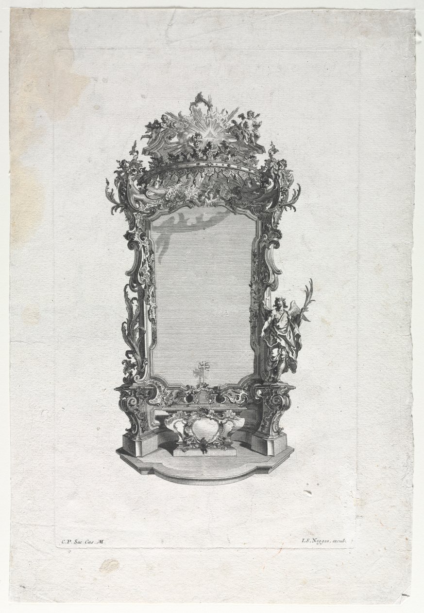 Model til alter for træskærere af Gottfried Bernhard Götz
